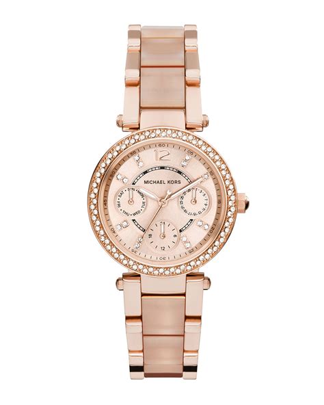 michael kors mini parker quartz|mike kors parker mini rose dial.